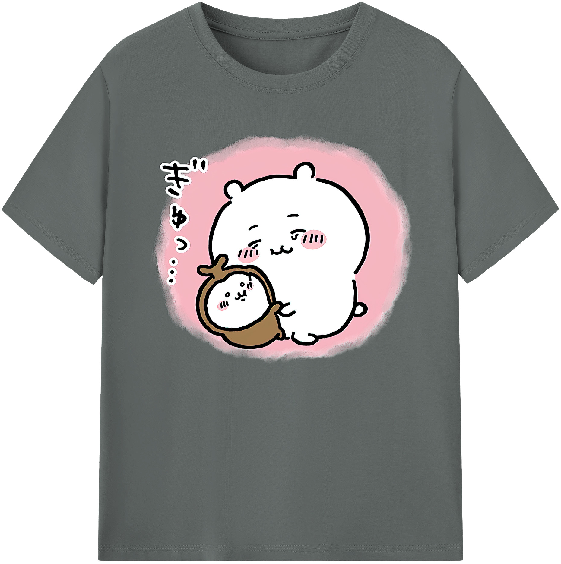 （画像用） ちいかわ ちいかわ Chii-kawa chiikawa 綿100％ メンズ半袖Tシャツ｜肌触りやわらか＆通気性
